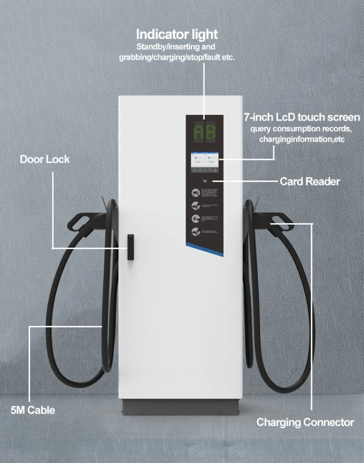 60kw 120kw 160kw 180kw DC EV Charger Electric Vehicle Fast Charging Pile CCS Commercial EV Charging Stations for Sale