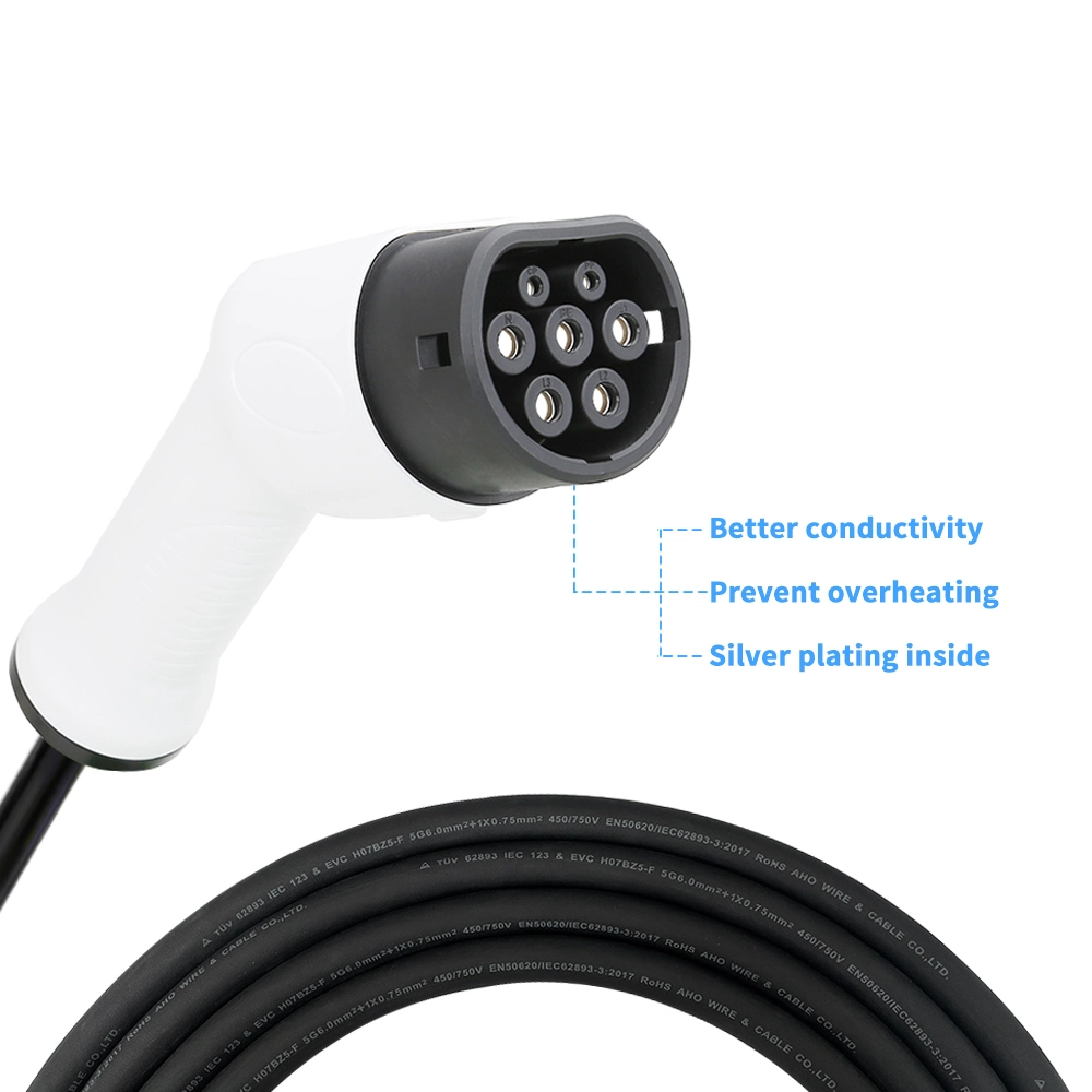 12 Month Warranty Type 2 to Type 2 Electric Car Charger IEC 62196-2 EV Plug Charging Cable