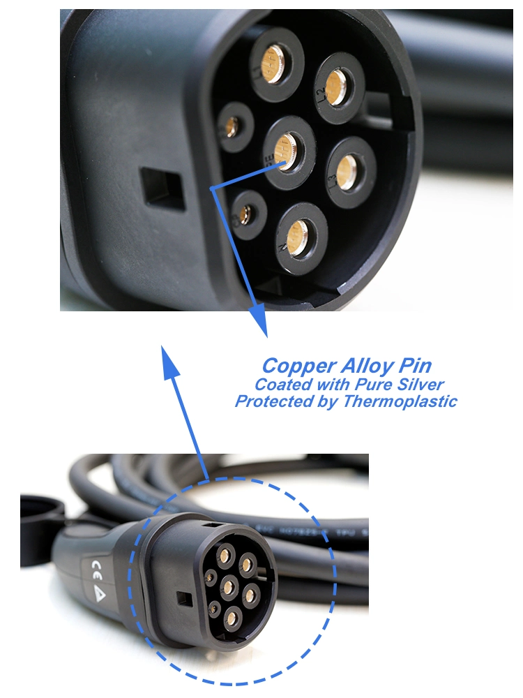 480V 32A Type 2 Gbt EV Charger Type 2 Electric Vehicle Charging Cable with Customized Logo