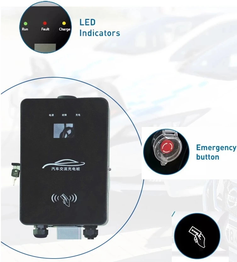 IEC 62196 Level 2 Wallbox Electric Car Charge Cable AC EV Charging Station 7kw EV Charger