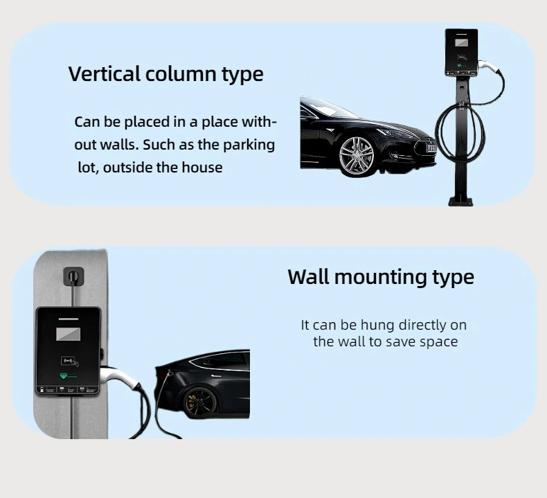 11kw 7kw Compact and Portable EV Charger with 5m Cable Wallbox Fast Level 2 Electric Vehicle Charging Pile 32A