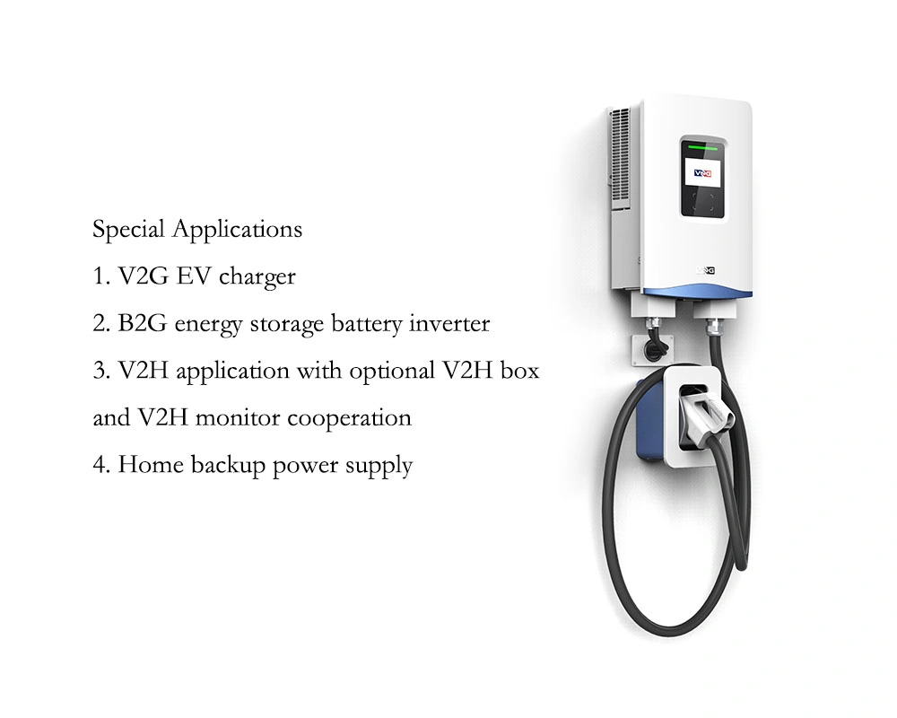 Wholesale IP65 7kW 750V Electric Vehicle Charging Station V2g Wallbox Bidirectional DC EV Charger