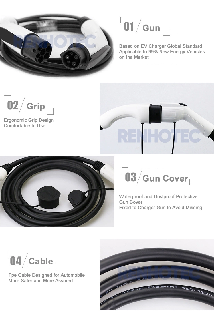 Gbt Plug to IEC Socket 16A EV Charging Adapter with 1 Meters Cable