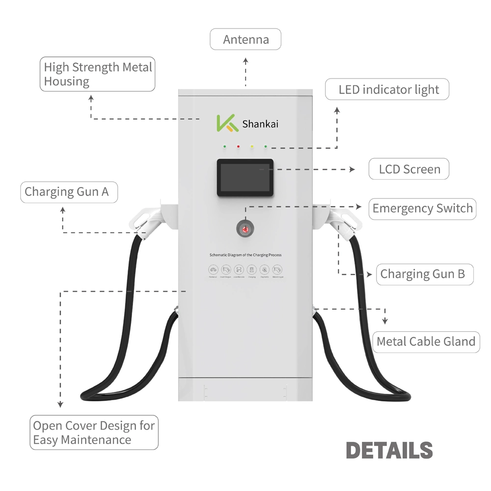 EV Charging Staion for Businss Public EV Charger Station with Double Guns